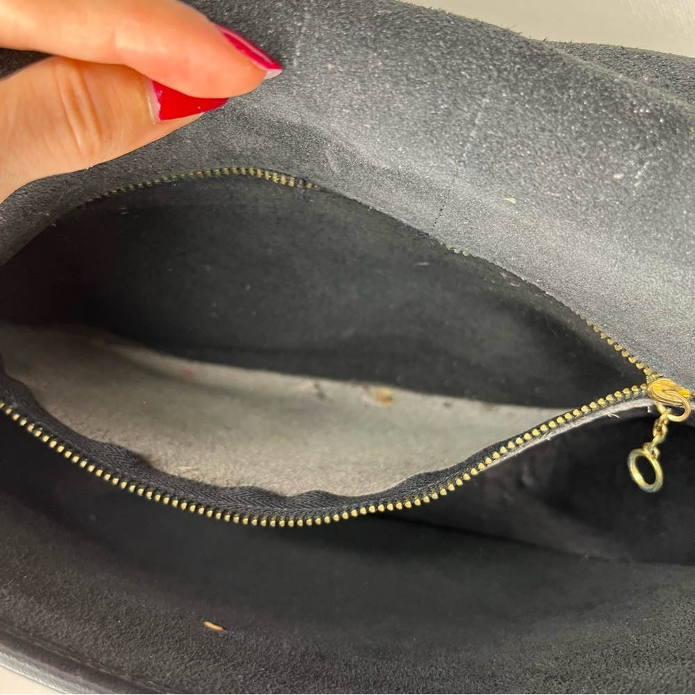 Vintage Coach Chelsea Saddle Bag Black Leather Crossbody - Picture 10 of 16